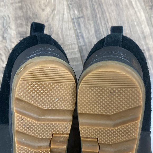 Sorel Evie Pull On Wedge Bootie Black Suede and Leather size 7.5 Waterproof - Picture 7 of 9